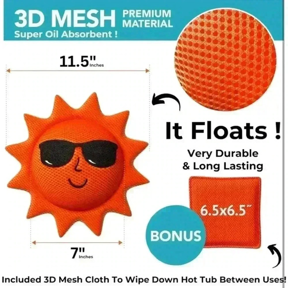 Bubbly Shine Hot Tub & Pool Test Strips 6 in 1 50 Strips / Orange Sun - Picture 3 of 7